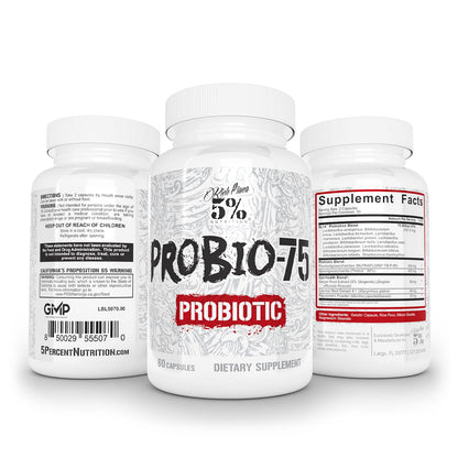 5% Nutrition Rich Piana Probio-75 Billion CFUs | Vegan, 14 Unique Strains - dailyvitalstore