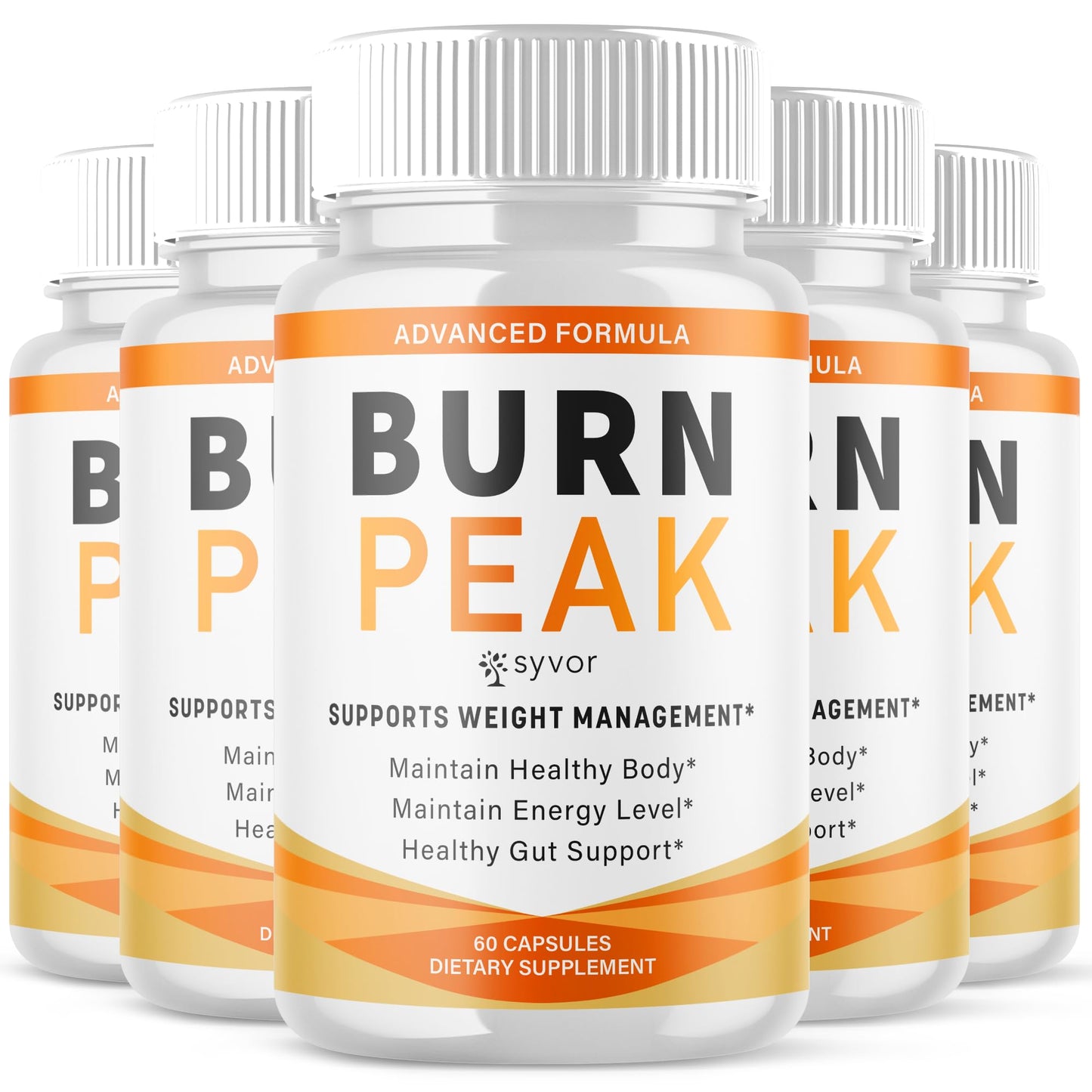 (5 Pack) Burn Peak Capsules, Official Burnpeak Pink Salt Pills with All Natural Ingredients, Advanced Health and Wellness Supplement with Premium Vitamins for Active Lifestyle Support (300 Capsules) - dailyvitalstore