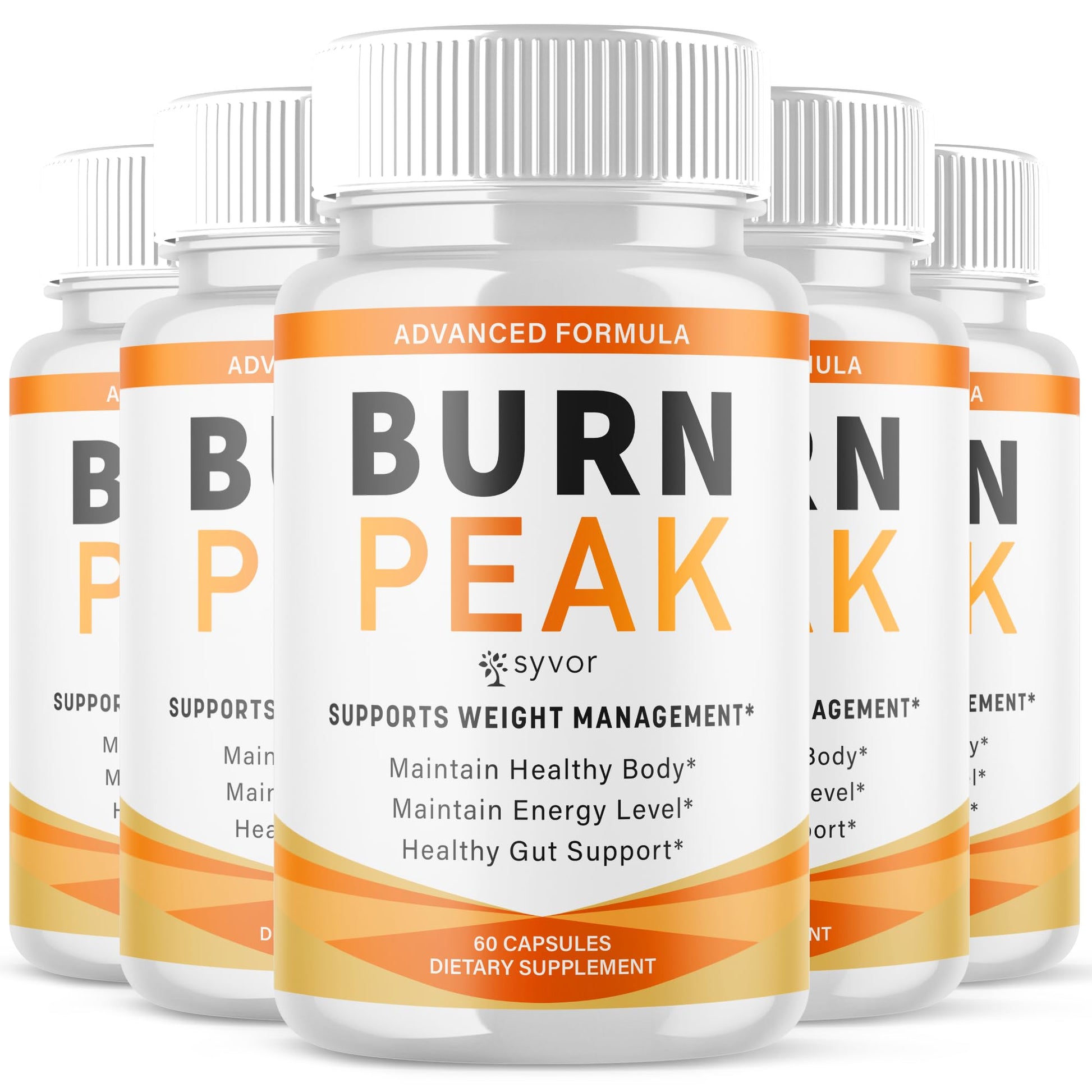 (5 Pack) Burn Peak Capsules, Official Burnpeak Pink Salt Pills with All Natural Ingredients, Advanced Health and Wellness Supplement with Premium Vitamins for Active Lifestyle Support (300 Capsules) - dailyvitalstore