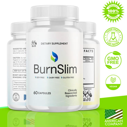 (5 Pack) Burn Slim Capsules, Official Burnslim Pills with All Natural Ingredients, Advanced Burn Slim Health and Wellness Supplement Supporting Active Lifestyle for Women and Men (300 Capsules) - dailyvitalstore