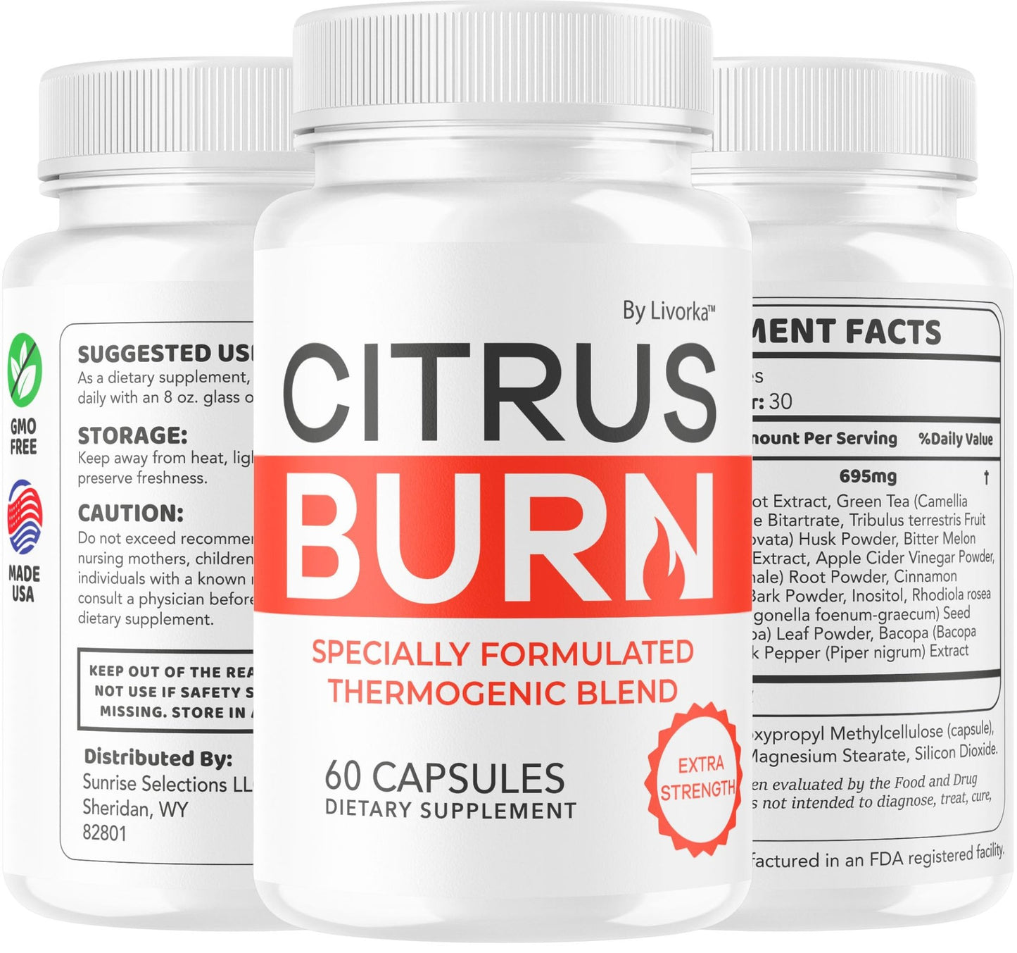 (5 Pack) Citrus Burn Capsules - Official CitrusBurn Pills Supplement Support All Natural Ingredients Advanced Formula Premium Multivitamin for Overall Health & Wellness, 300 Capsules for 5 Months - dailyvitalstore