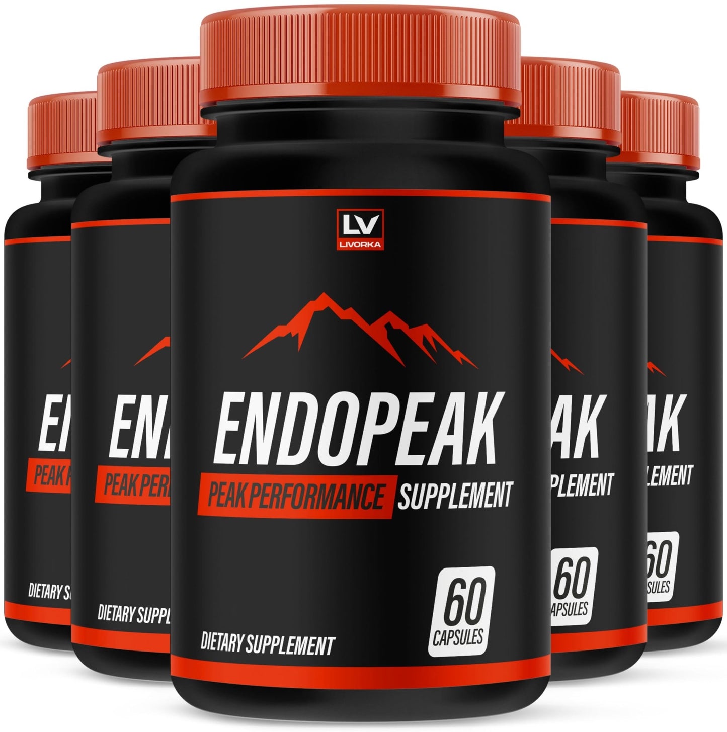 (5 Pack) Endopeak Capsules, Official Advanced Formula, 300 Capsules for 5 Months - dailyvitalstore