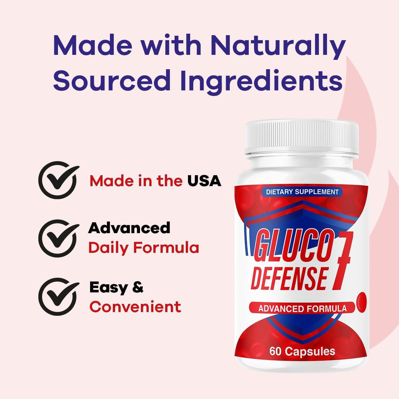 (5 Pack) GlucoDefense 7 Capsules - Official GlucoDefense Seven Blood Health Support Advanced Formula Supplement, Natural GlucoDefender 7 for Overall Health - dailyvitalstore