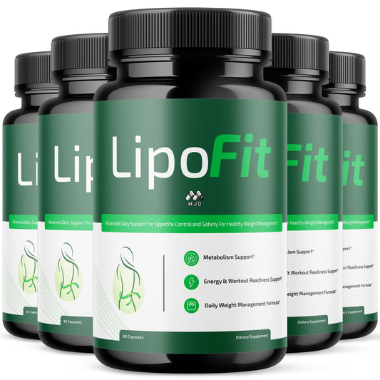 (5 Pack) Lipo Fit Capsules, Official Lipo Fit Pills with All Natural Ingredients, Advanced Overall Health & Wellness Vitamin Supplement Formula for Maximum Strength Multivitamin Support (300 Capsules) - dailyvitalstore