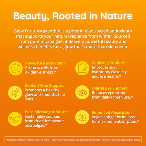 Happy Healthy Hippie Joy-Filled with Saffron Mood Support Supplement & Glow for It Astaxathin Supplement