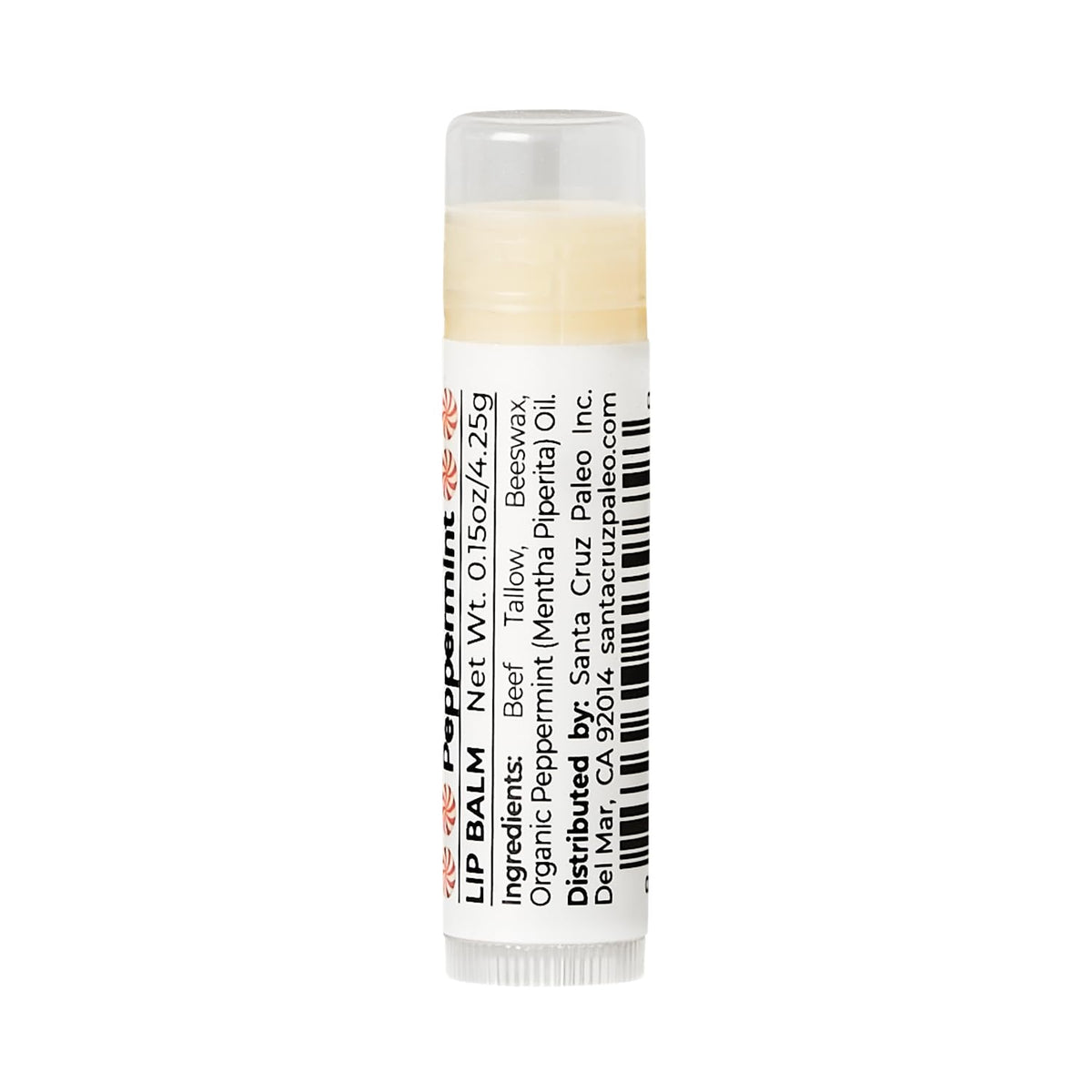 Santa Cruz Paleo Grass Fed Beef Tallow & Beeswax Lip Balm, 1 Pack, Beef Tallow for Skin Care Moisturizer, Hypoallergenic for Sensitive Skin, Long Lasting & Vitamin Rich, Unflavored