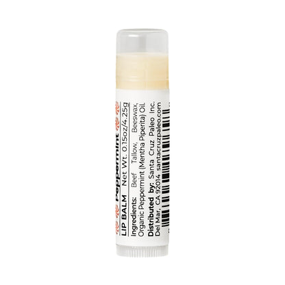 Santa Cruz Paleo Grass Fed Beef Tallow & Beeswax Lip Balm, 1 Pack, Beef Tallow for Skin Care Moisturizer, Hypoallergenic for Sensitive Skin, Long Lasting & Vitamin Rich, Unflavored