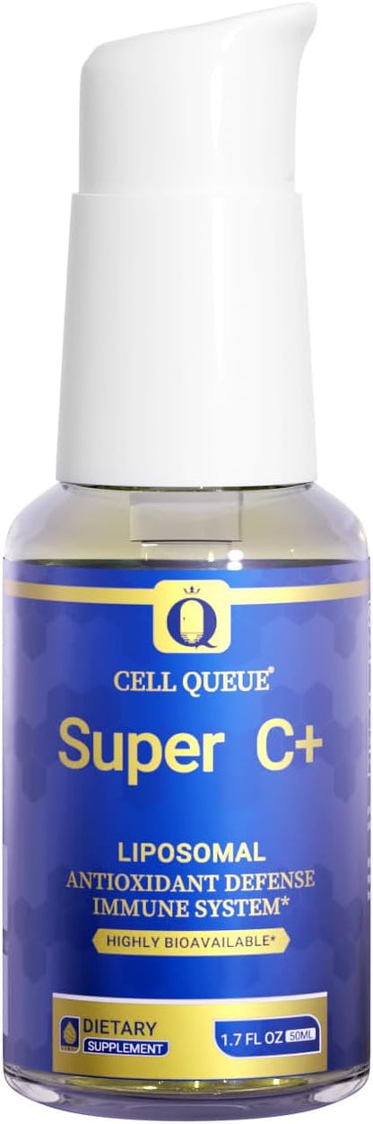 Liposomal Vitamin C Liquid 500mg - High Absorption Vitamin C Supplement for Immune Support, Collagen Production & Antioxidant Protection, Skin Glow, Gentle on Stomach, Non-GMO, 1.7 fl oz