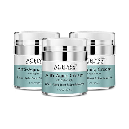 Agelyss Anti-Aging Cream With Pepha-Tight - For Wrinkles & Fine Lines - Paraben-Free, Cruelty-Free, Vegan - 1 fl oz. - Pack of 1