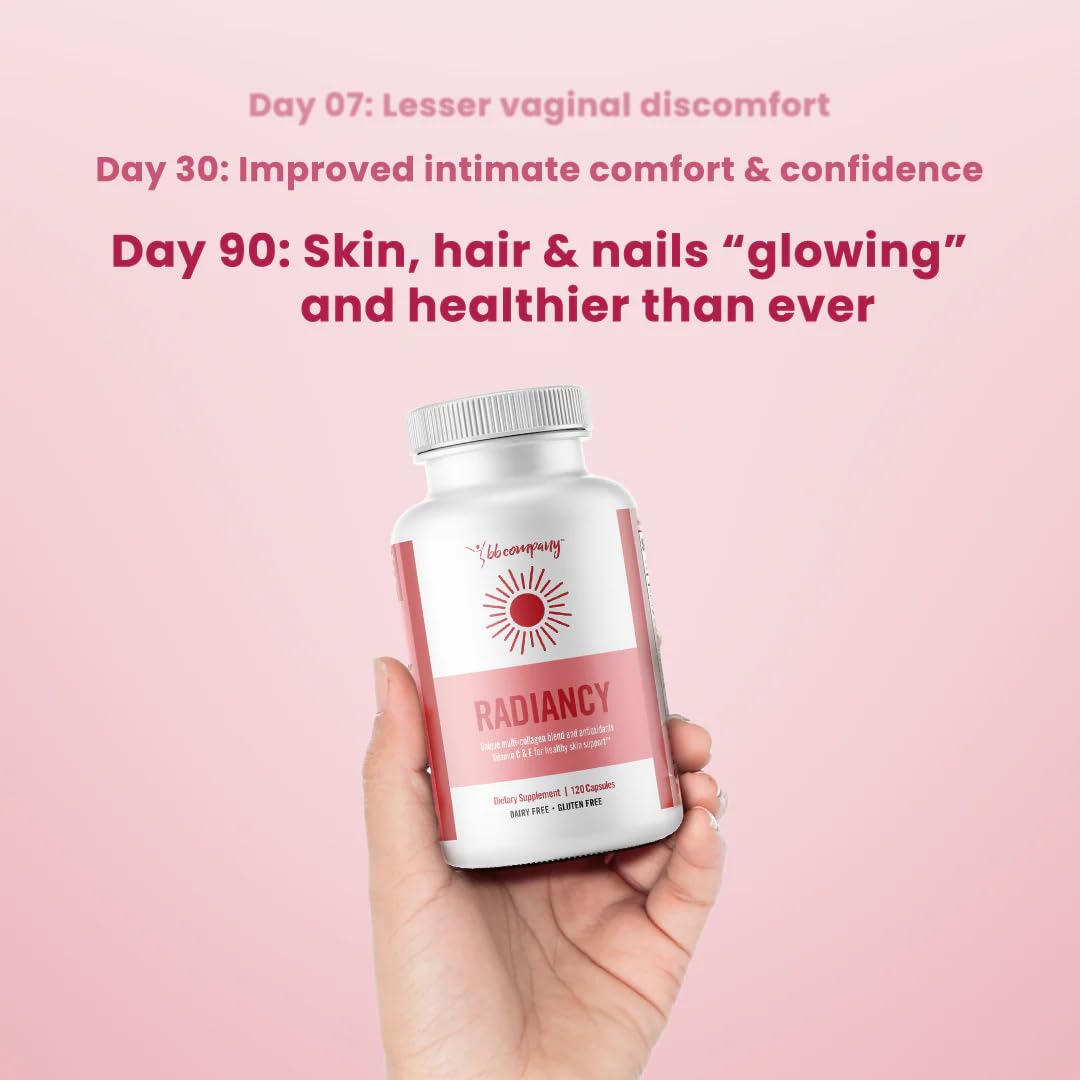BB Company Radiancy | Vaginal Probiotics for Vaginal Dryness, pH Balance | Fights Itch, Odor | Anti-Aging | Hyaluronic Acid, Probiotics, Vitamin C, Multi Collagen | 120 Ct BB Company buy supplements Au