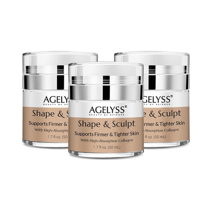 Agelyss Shape & Sculpt - Body Cream - Firm, Plump & Hydrate Skin - Paraben-Free, Cruelty-Free - 1.7 FL OZ - Pack of 1