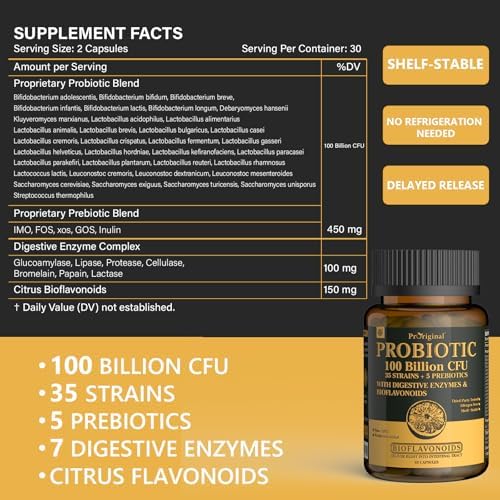 Probiotics & Digestive Enzymes Bundle – 100 Billion CFU Probiotic with 35 Strains + Multi Enzyme Complex for Men & Women – Supports Digestive Balance, Gut Health & Nutrient Absorption – Vegan, Non-GMO