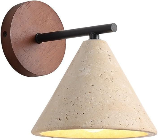 LINGCMP Indoor Mid Century Modern Wall Sconce Nordic Yellow Natural Travertine Bedside Wall Light Vintage Marble Wood Farmhouse Hallway Wall Mounted Lamp for Bathroom Living Room Hallway LINGCMPBuy Supplements Australia