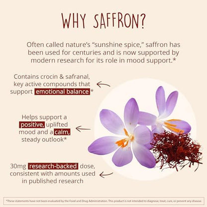 Happy Healthy Hippie Joy-Filled with Saffron Mood Support Supplement & A Little Pick Me Up Natural Energy Pills