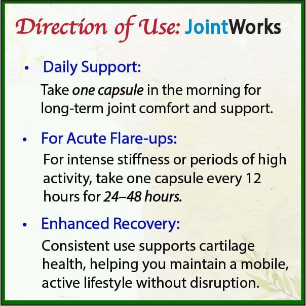 Bodymune JointWorks – Organic Joint & Muscle Support Supplement – Promotes Mobility, Flexibility & Comfort – 60 Capsules (2-Month Supply) – USDA Organic, Vegan, Gluten-Free, Non-GMO
