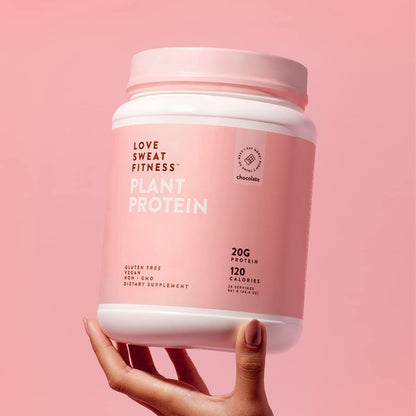Love Sweat Fitness Organic Vegan Protein Powder for Women | 20g Plant Protein | No Bloat, No Chalk | Vanilla | Sugar Free, Gluten Free, Non-GMO | 28 Servings