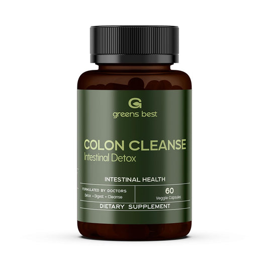 GREEN'S BEST Colon Cleanse Capsules – Advanced Digestive Support & Natural Detox – with Probiotics, Senna, Aloe Ferox & Fiber