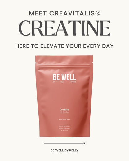 Be Well by Kelly Creatine with Creavitalis, Dietary Supplement, 1lb (450g), 90 Servings Build. Boost. Brain.