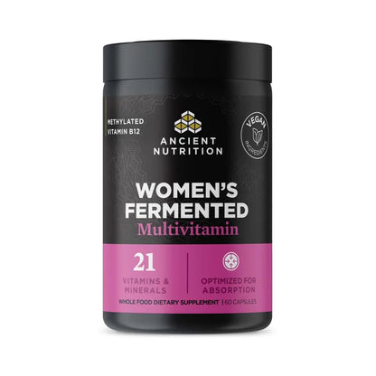 Ancient Nutrition Multivitamin for Women, Women's Fermented Multivitamin with Vitamin C, D, K, Zinc & Magnesium Ancient Nutrition