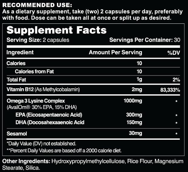 Leviathan Fish Oil Omega 3 Capsules | Premium Norwegian Omega 3 Fish Oil for Heart, Brain, & Immune Support | Superior Absorption Triple Strength Fish Oil Supplements - Free Form EPA & DHA