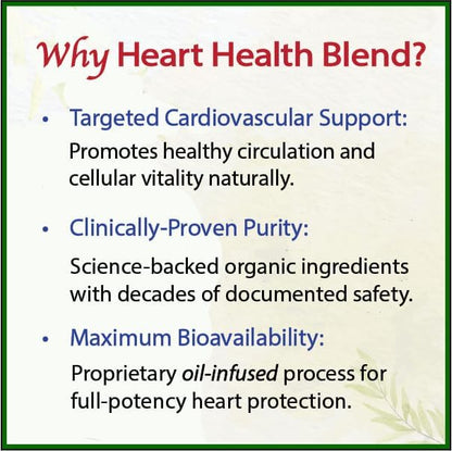 Bodymune Heart Health Blend Cholesterol Support – Organic Cardiovascular & Circulation Supplement – with Green Tea, Pomegranate & Black Seed Oil – 30Capsules – USDA Organic, Vegan (30 Count)