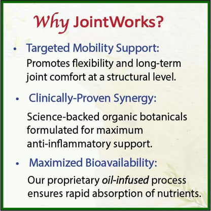 Bodymune JointWorks – Organic Joint & Muscle Support Supplement – Promotes Mobility, Flexibility & Comfort – 60 Capsules (2-Month Supply) – USDA Organic, Vegan, Gluten-Free, Non-GMO