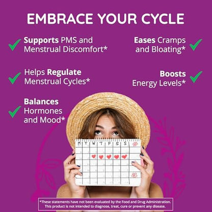 Happy Healthy Hippie Lighten Up Weightloss Supplement (Metabolaid™ + Chromium) & Go with The Flow Hormone Balance