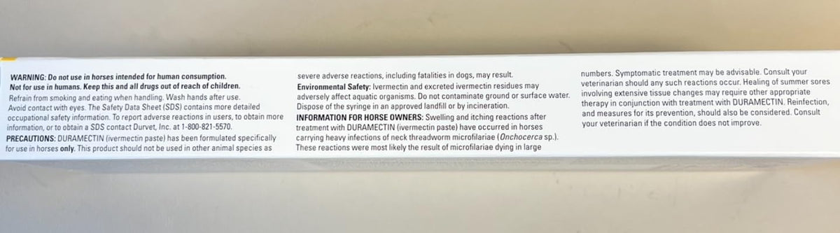 Duramectin Ivermectin Paste 1.87% for Horses, 0.21 oz