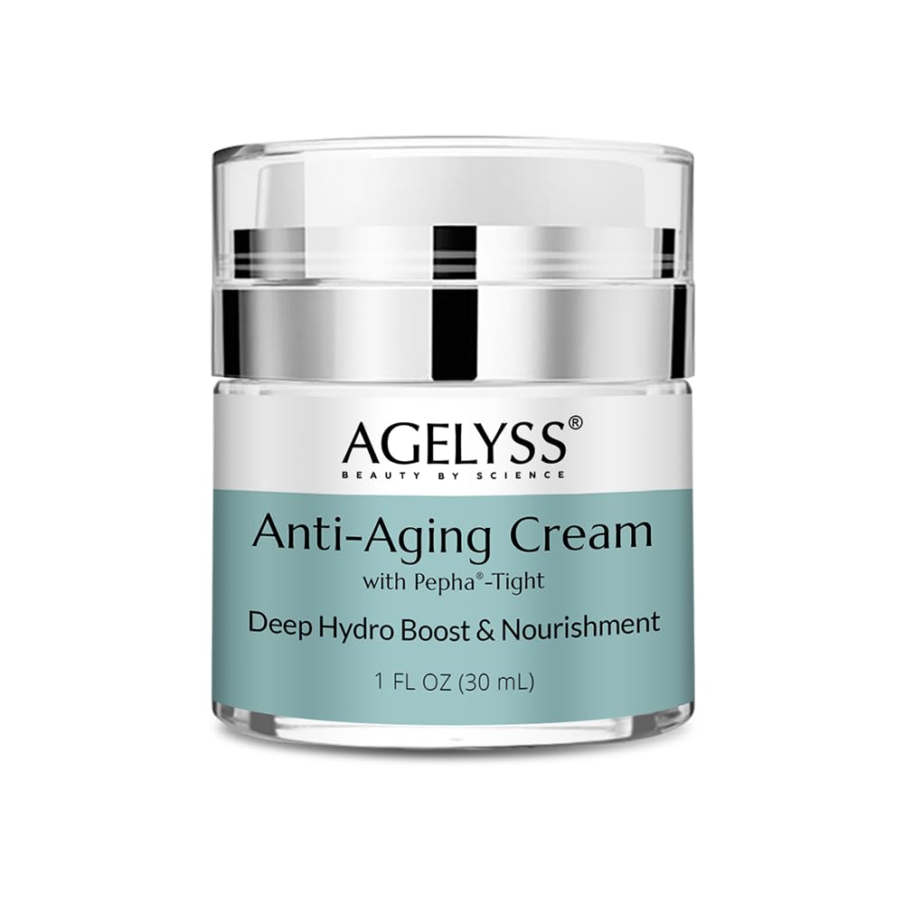 Agelyss Anti-Aging Cream With Pepha-Tight - For Wrinkles & Fine Lines - Paraben-Free, Cruelty-Free, Vegan - 1 fl oz. - Pack of 1