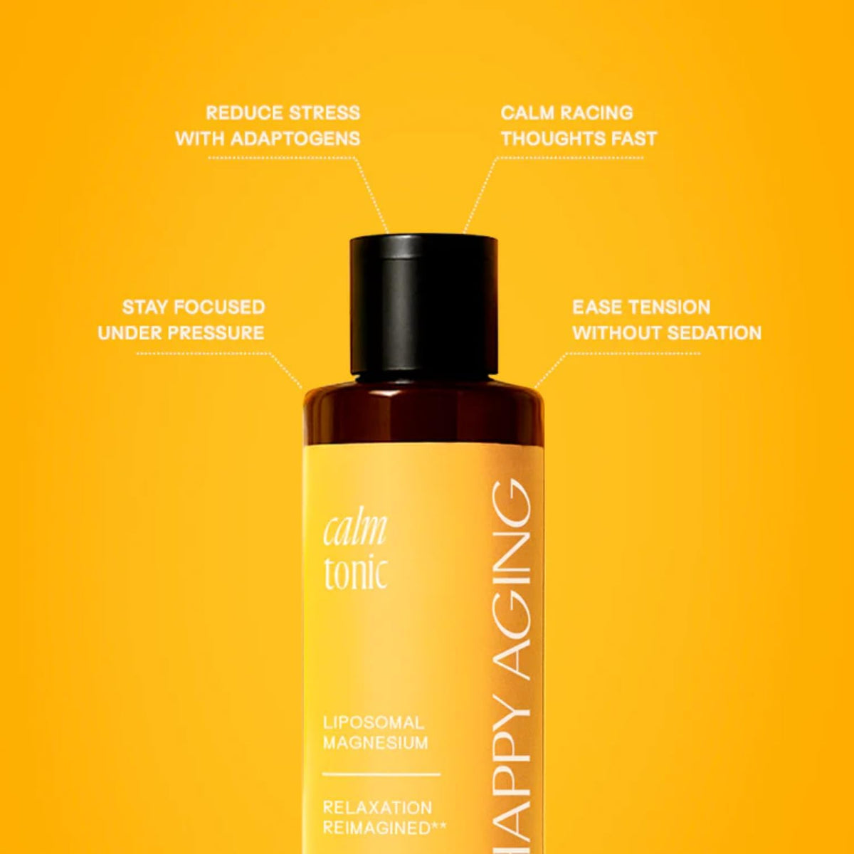 Happy Aging Vitality Trio – Longevity Shot + Calm Tonic + Relief Tonic | Energy, Recovery & Immune Support | NAD+ + Magnesium + Quercetin | 3 Units