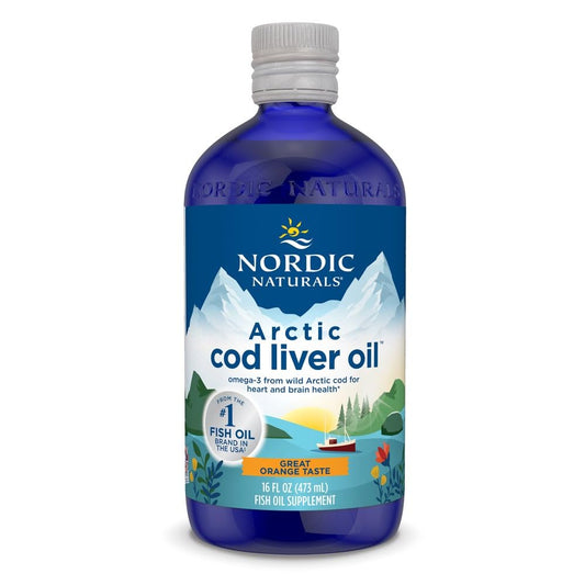Nordic Naturals Arctic Cod Liver Oil, Orange - 16 oz - 1060 mg Total Omega-3s with EPA & DHA - Heart & Brain Health, Healthy Immunity, Overall Wellness - Non-GMO - 96 Servings Nordic NaturalsBuy Supplements Australia