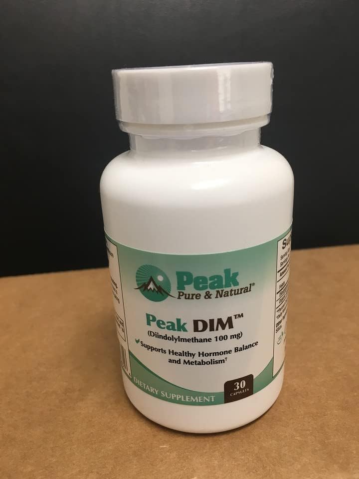 Peak Pure & Natural Peak DIM - Support Healthy Hormone & Estrogen Balance - Metabolism Support Supplement | 100mg - 30 Capsules