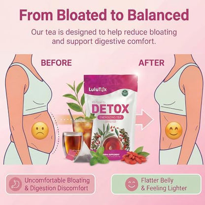 Menopause Daily Support (90 Capsules) + Lulutox Peach Herbal Tea 3-Pack (84 Servings) | Women’s Wellness Bundle for Daily Routine