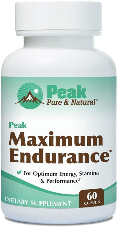 Peak Pure & Natural Maximum Endurance Supplement – Supports Hormone Health & Nitric Oxide Levels – Workout & Recovery Formula with Nitrosigine, DMG & DIM