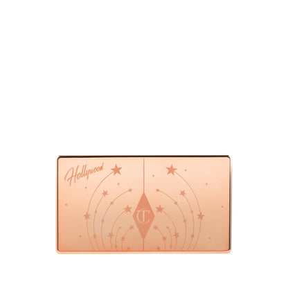 Charlotte Tilbury Mini Hollywood Blush & Glow Glide Palette, Powder Blush & Highlighter Compact, Face Makeup Duo, Travel Size Makeup Palette - Rich Terracotta Blush/Golden Sunset Highlighter