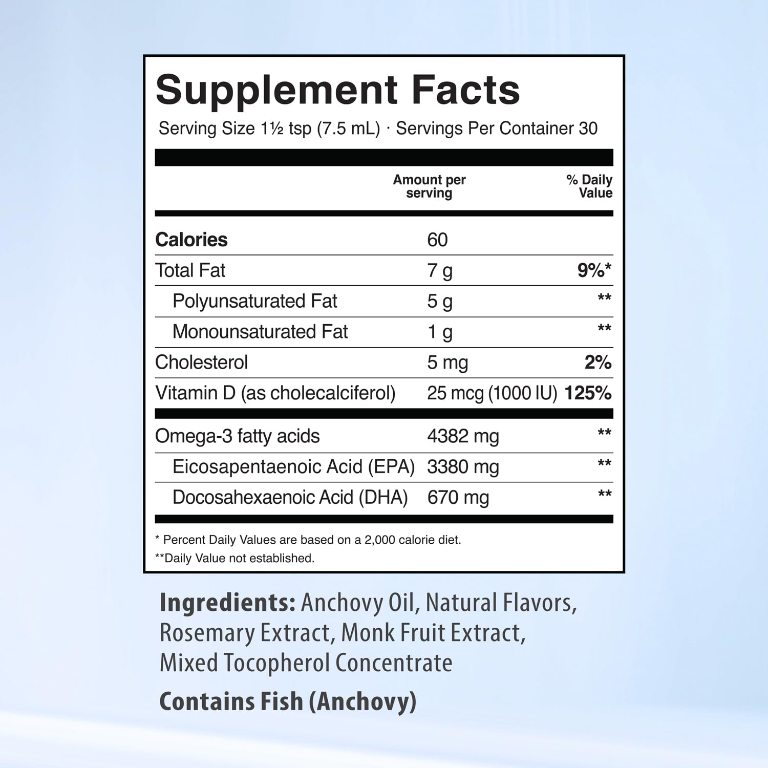 5X Ultimate Strength Omega 3 Fish Oil Liquid with Vitamin D, Burpless Liquid Fish Oil Supplements with High EPA and DHA Omega - dailyvitalstore