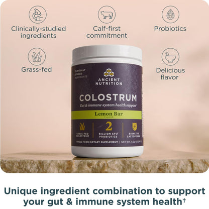 Ancient Nutrition Colostrum Superfood Powder, Grass Fed Bovine Colostrum, Supports Healthy Gut Microbiome and Immune System