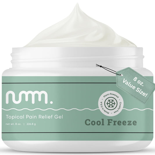 numm Cool Pain Relief Gel – Instant Cold Therapy for Joint & Muscle Pain, Strain & Soreness – Menthol Cream 8oz – Vegan, Alcohol-Free Cooling Relief for Post-Workout Recovery numm.Buy Supplements Australia