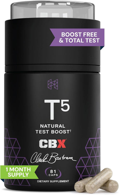 HPN T(5) Testosterone Support for Energy & Endurance, 81 Capsules | Testofen and LJ100 formula supports testosterone, energy, endurance and muscle performance; vegan-friendly, 81 capsules.