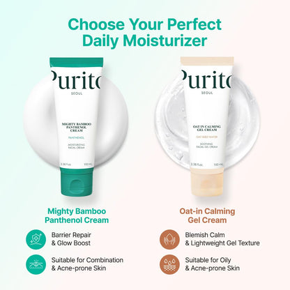PURITO Panthenol 10% Barrier Cream | Face Moisturizer for Skin Barrier Repair | All skin types, sensitive and blemish-prone skin | Non-Comedogenic,