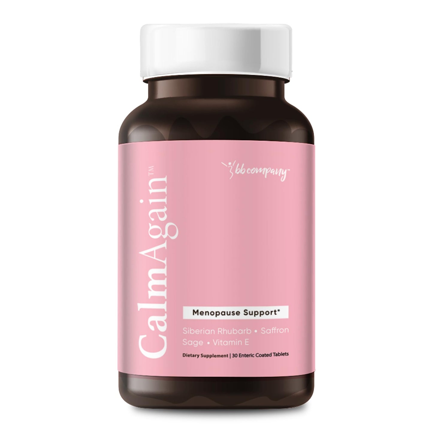 BB Company CalmAgain for Menopause Anxiousness, Mood Balance for Women | Stay Calm, Lower Cortisol, Fewer Mood Swings | Siberian Rhubarb