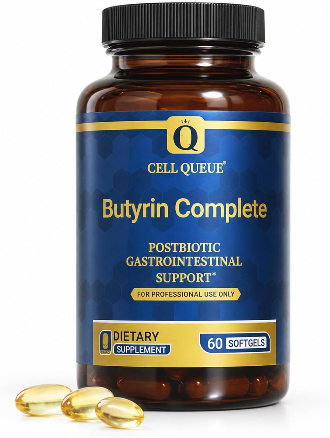 Butyrin Complete Butyrate Supplement with Tributyrin for Gut Health | 3-in-1 Butyric Acid Postbiotic for Healthy Gut Lining, Gut Barrier Integrity, Microbiome Balance & Digestive Wellness