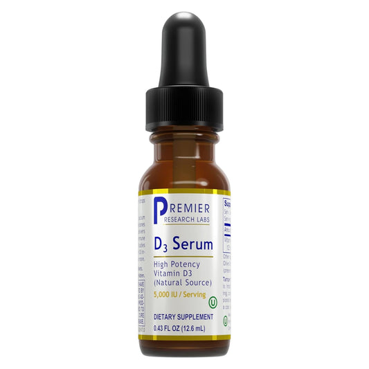 Premier Research Labs Vitamin D3 Serum - Liquid Vitamin D Oil Drops for Adults, Liquid Vitamin D3 5000 IU, Sublingual Vit D3 Liquid - 0.43 fl oz Premier Research LabsBuy Supplements Australia