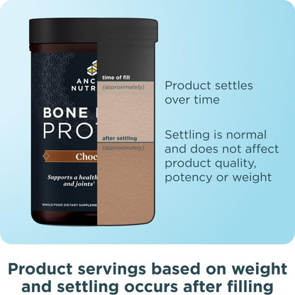 Ancient Nutrition Protein Powder Made from Real Bone Broth, Chocolate, 20g Protein Per Serving, 20 Serving Tub, Gluten Free Hydrolyzed Collagen