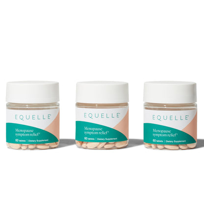EQUELLE Multi-Symptom Perimenopause & Menopause Relief Relief from Hot Flashes, Muscle Aches & Supports More Sleep. Hormone-Free, Plant-Based S-Equol – 1 Month Supply (60 Tablets)
