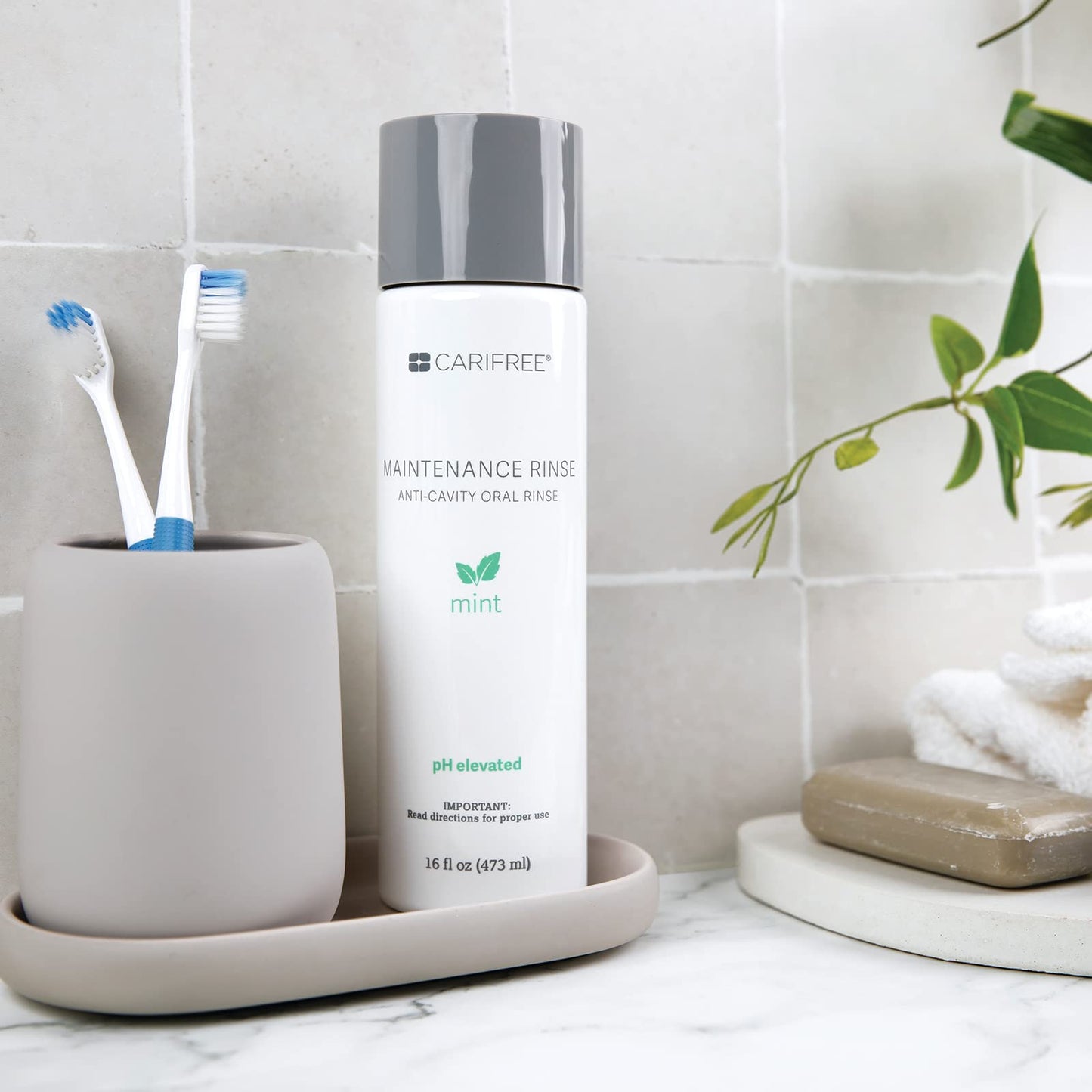 CariFree Maintenance Rinse, Mint Flavored, Anti-Cavity Fluoride Mouthwash, Dentist Recommended, Prevents Oral Decay, Freshens Breath, Alcohol-Free,
