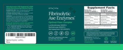 Nattokinase 4000 FU Serrapeptase 240000 SPU Lumbrokinase 2000 FU, 60 Ct | Triple enzyme complex in delayed-release capsules for digestion, gut health & daily energy, non-GMO, gluten free, made in USA
