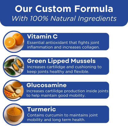 Collagen & Bone Broth for Dogs – Hip + Joint Support, Gut Health for Hair, Skin & Nails – with Glucosamine, MSM, Chondroitin, Turmeric – Natural Treats Made with Real Chicken & Beef