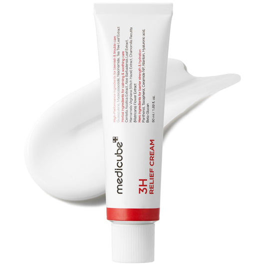 medicube 3H Daily Relief Cream | Daily Soothing Moisturizer for All Skin Types | Lightweight Comforting Cream Ideal For Use After Spot Care