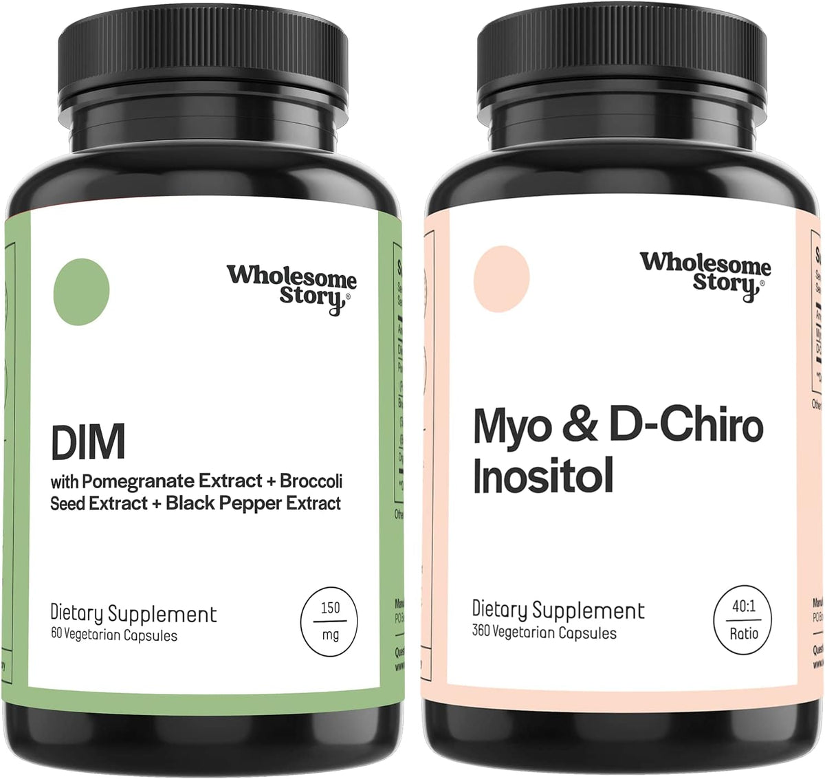 DIM + Myo & D Chiro Inositol | DIM Supplement for Women with Pomegranate + Myo & D-Chiro Inositol Supplement Bundle | Hormone Balance for Women | Cell and Tissue Health | 60 & 90 Servings
